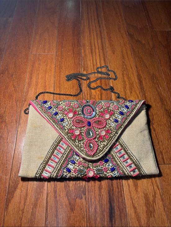 Banjara Handbags - Handmade Beaded Boho Clutch EUC
